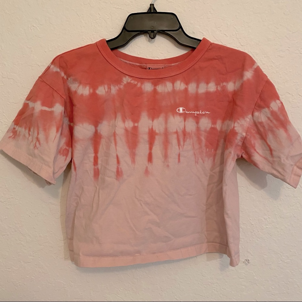 Champion tie dye cropped tee